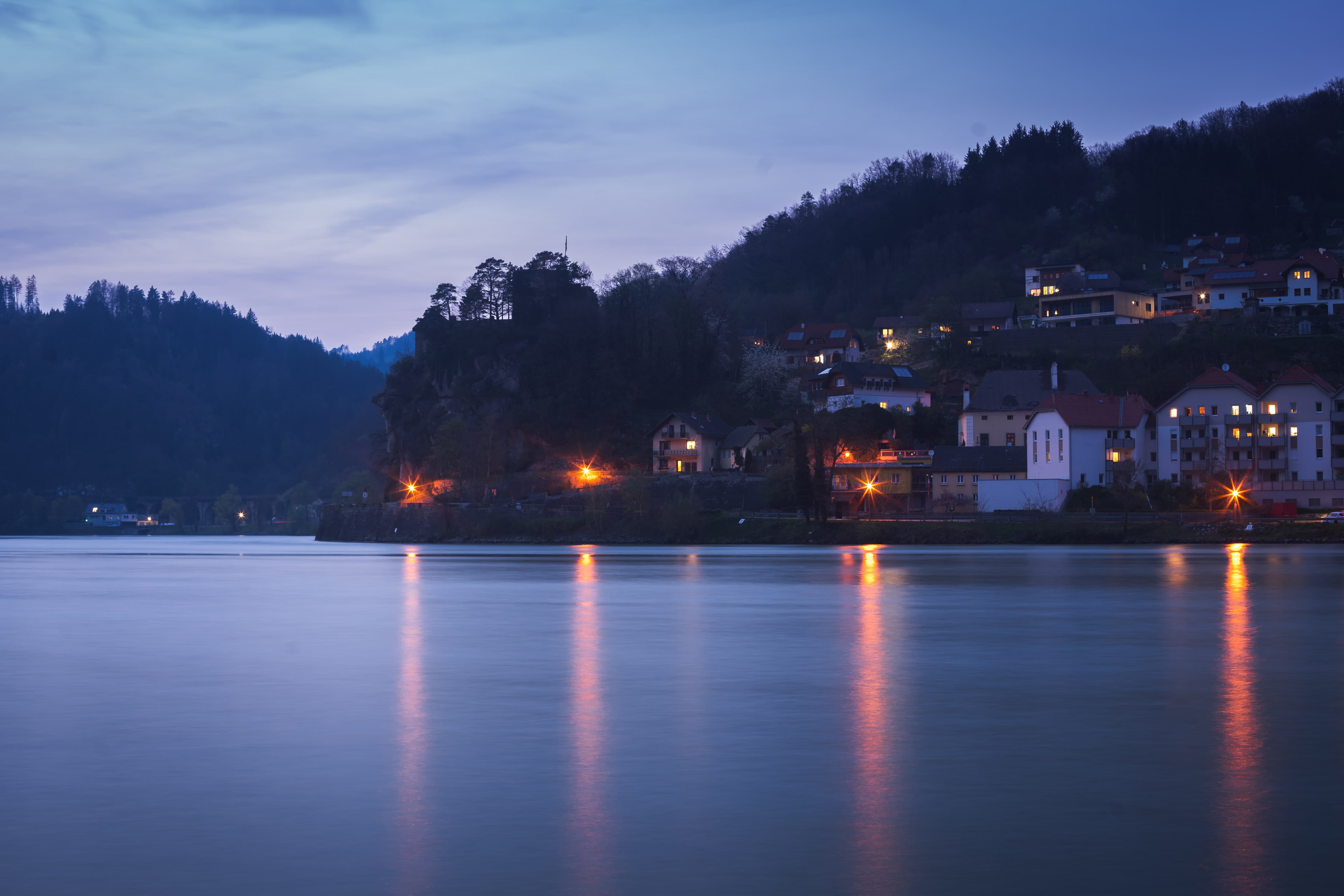 danube river at night danube river at night