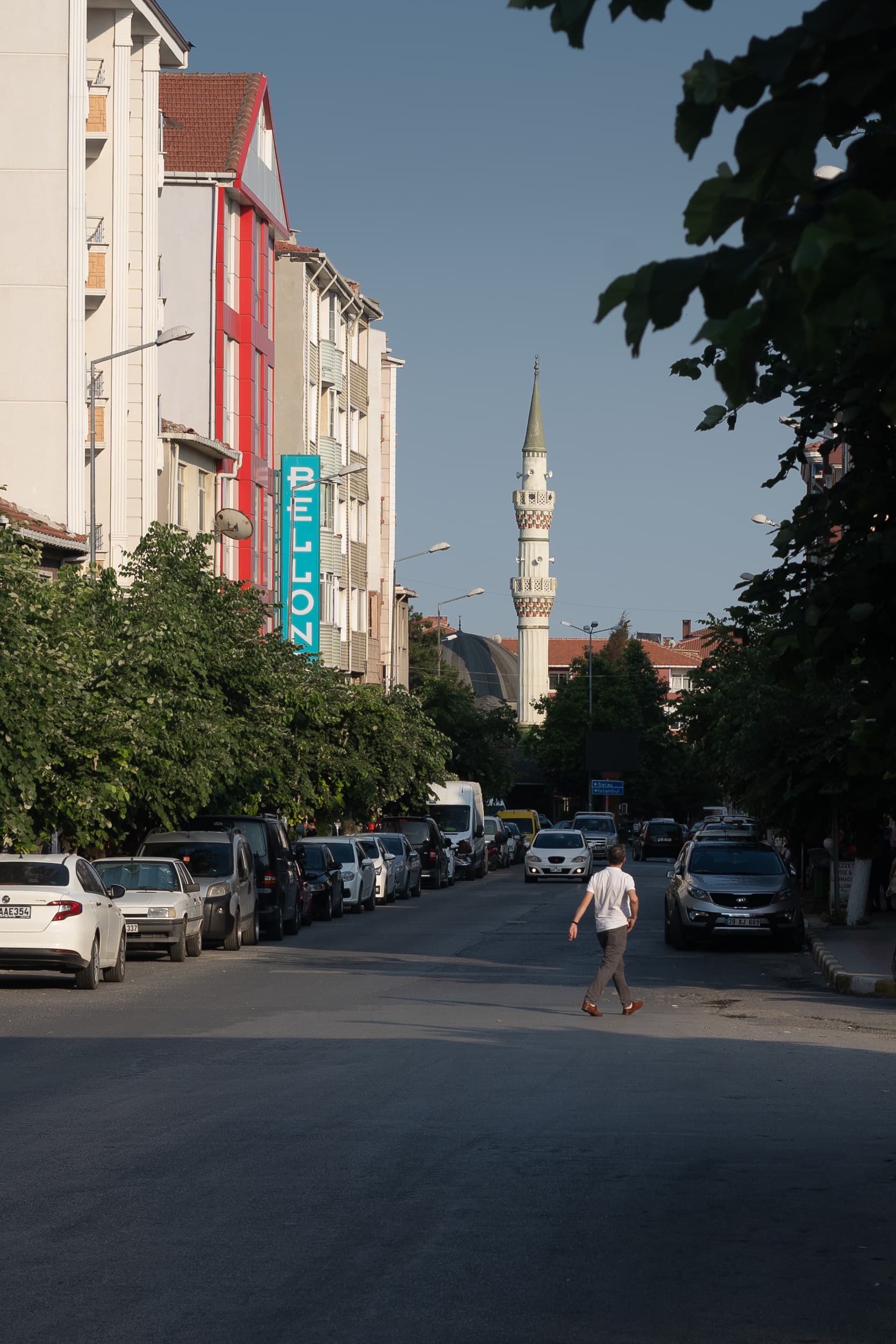 Turkish minaret in small turkish village Turkish minaret in small turkish village