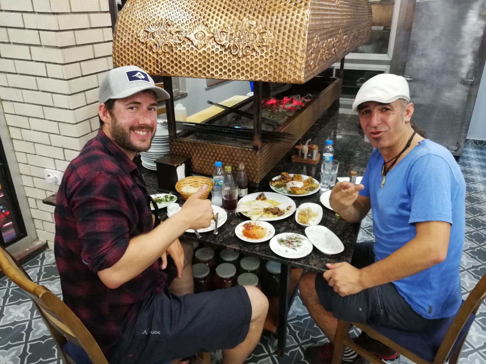 Savash-and-Fabian-alongtheearth great turkish dinner in Istanbul