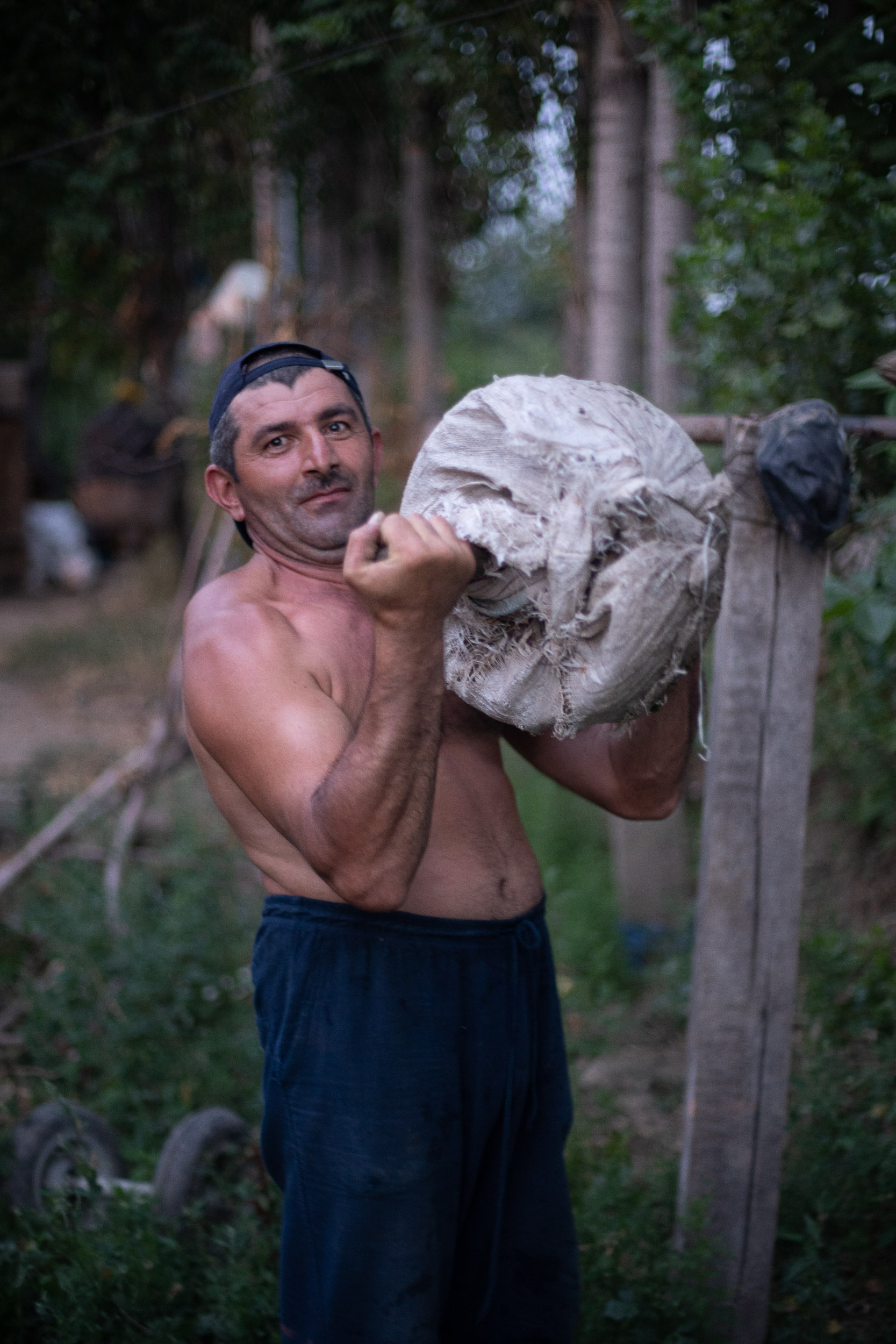 Azerbajiani man home training
