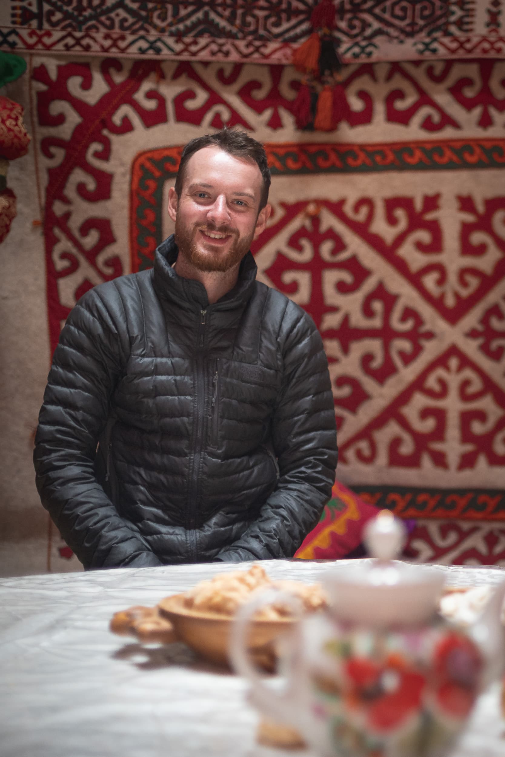 Andrew in a kazakh yurt Andrew in a kazakh yurt