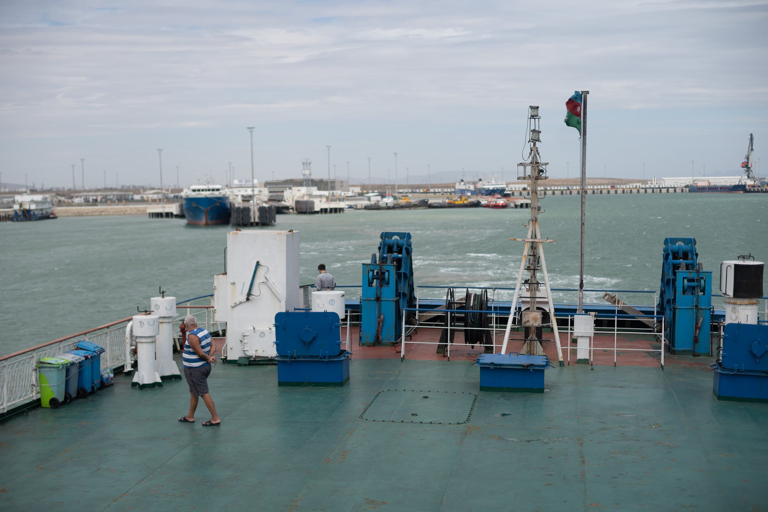 ferry leaving the port in Alat ferry leaving the port in Alat