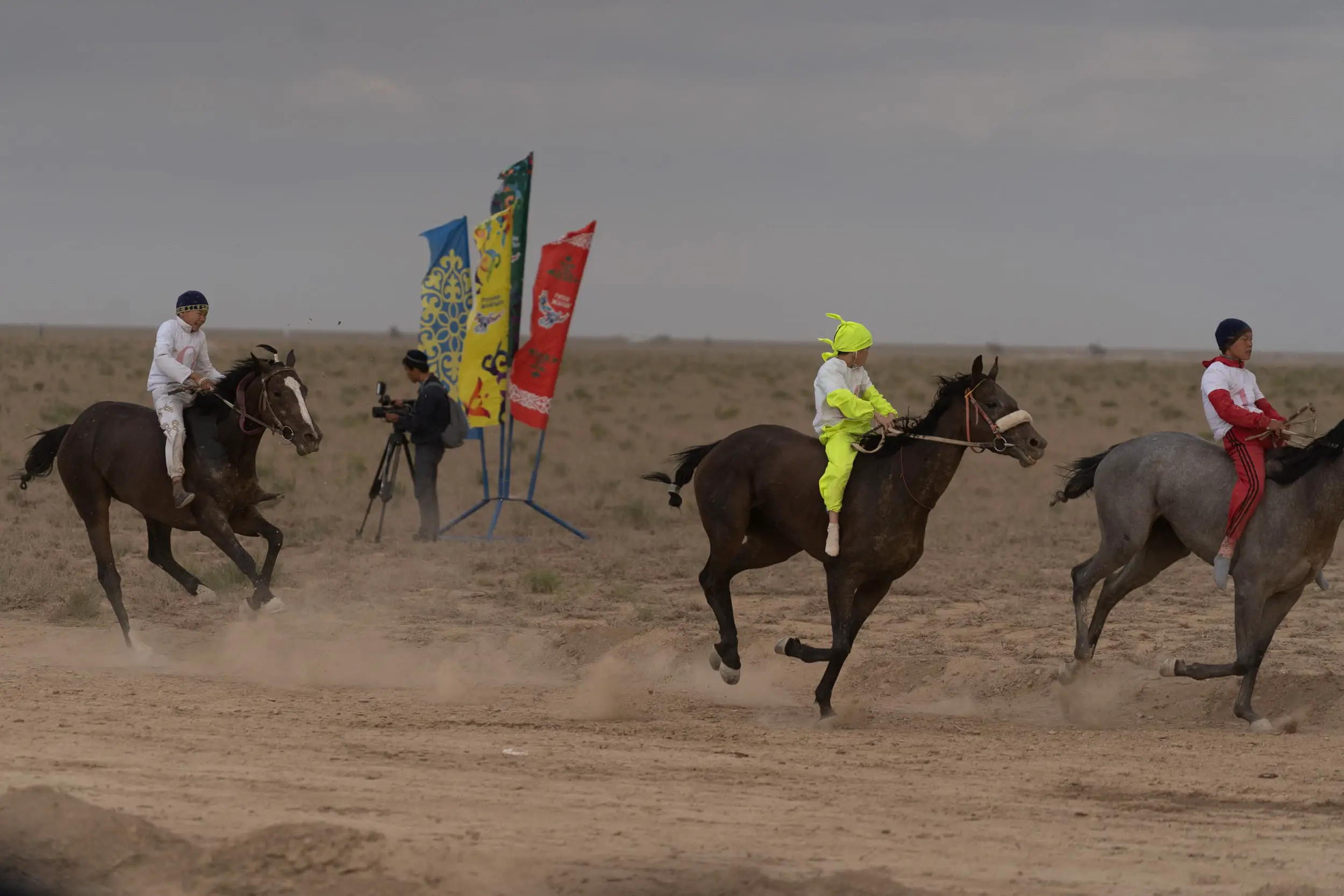 kids horse racing Kazakhstan
