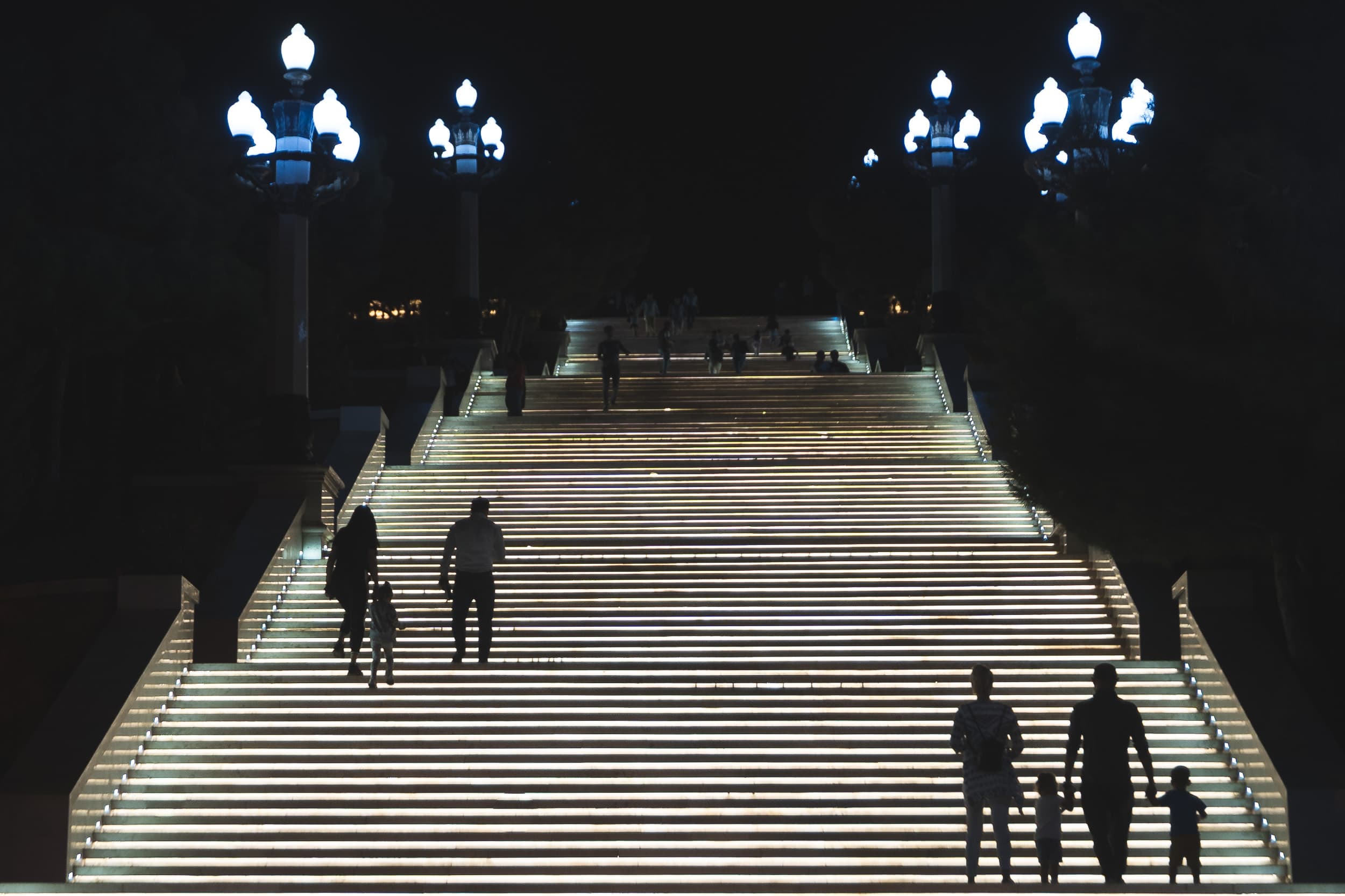 Illuminated staircase Baku