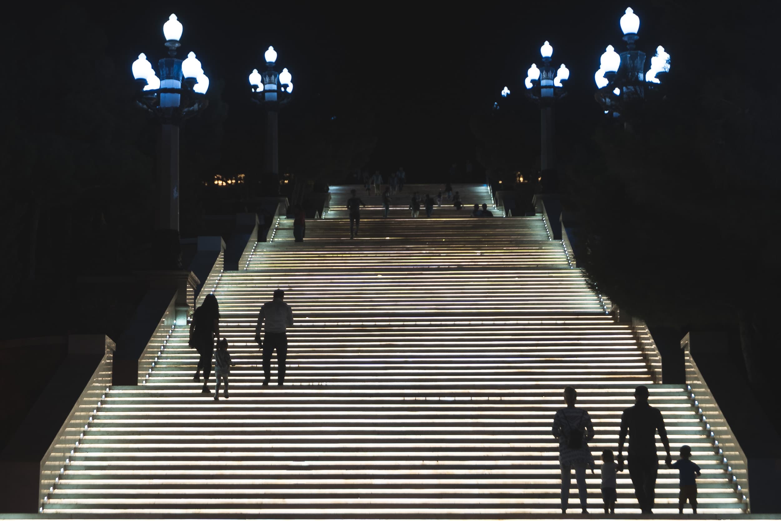 Illuminated staircase Baku Illuminated staircase Baku