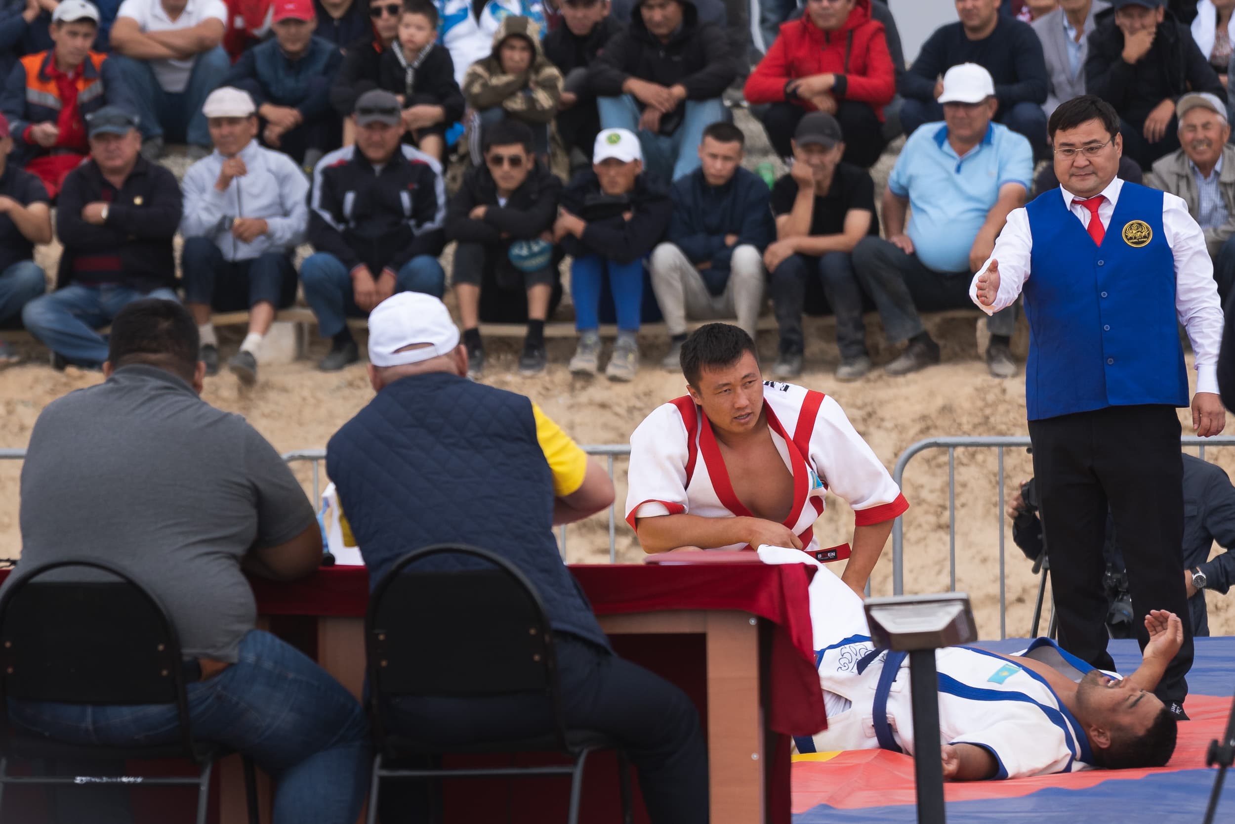traditional Kazakh wrestling