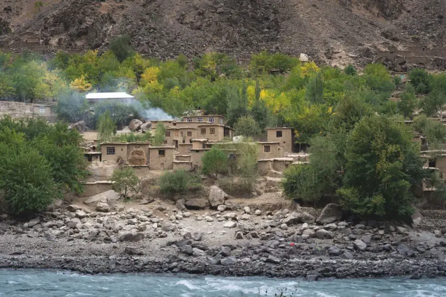 Afghan mountain village Afghan mountain village