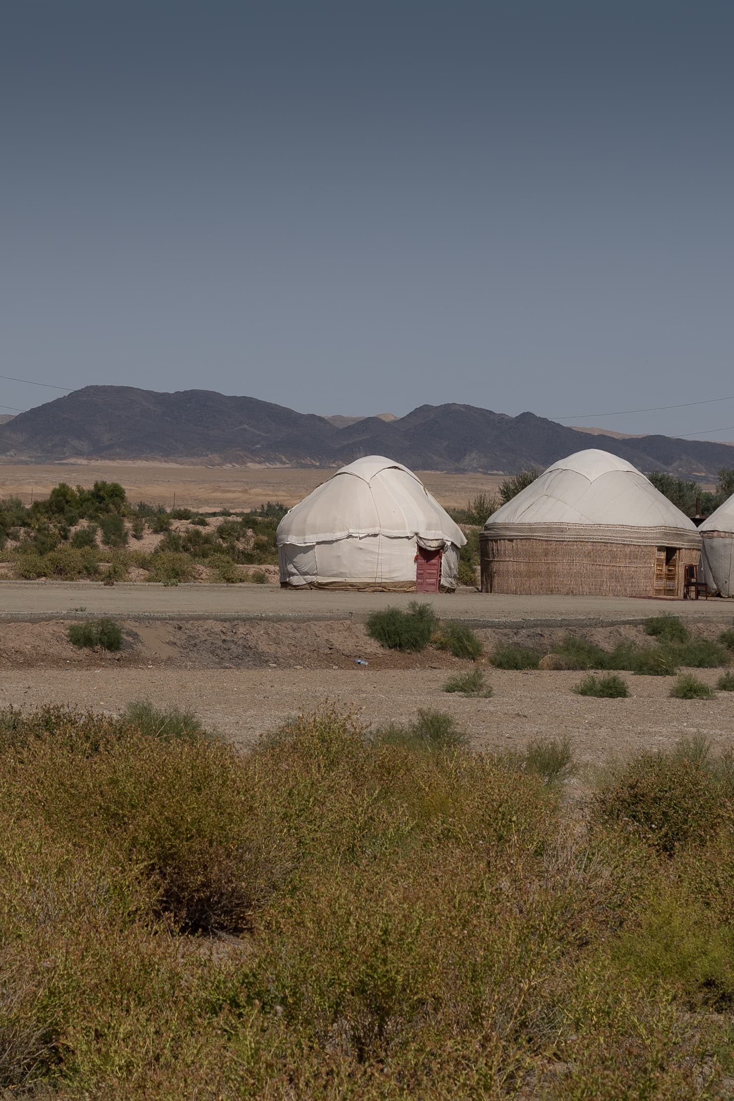 Yurts in the Uzbekistan desert Yurts in the Uzbekistan desert