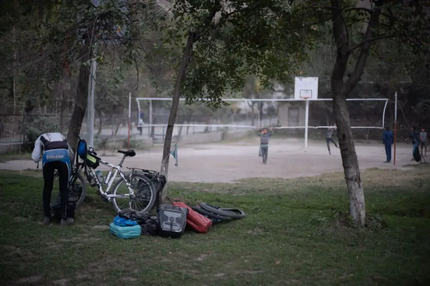 Camping next to a volley field Tadjkistan Camping next to a volley field Tadjkistan