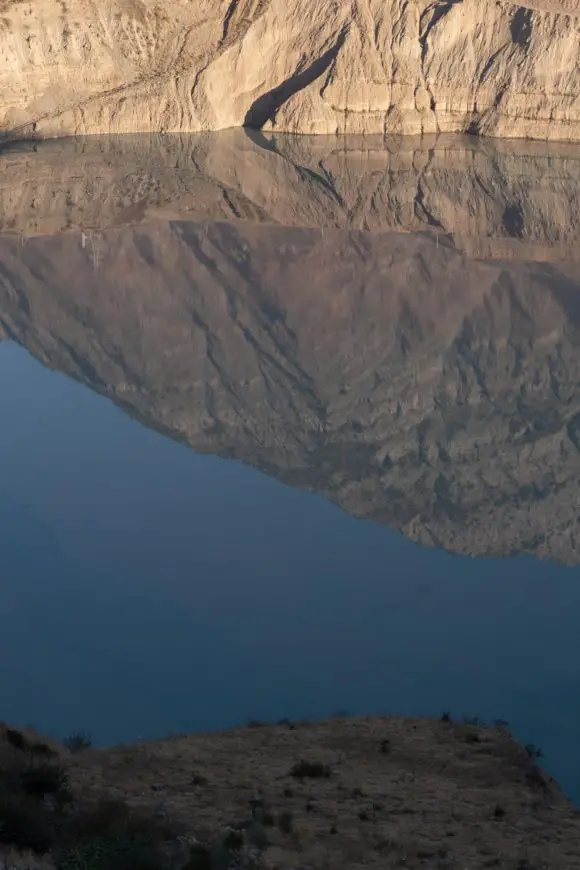 mountain reflection Pamir mountain reflection Pamir