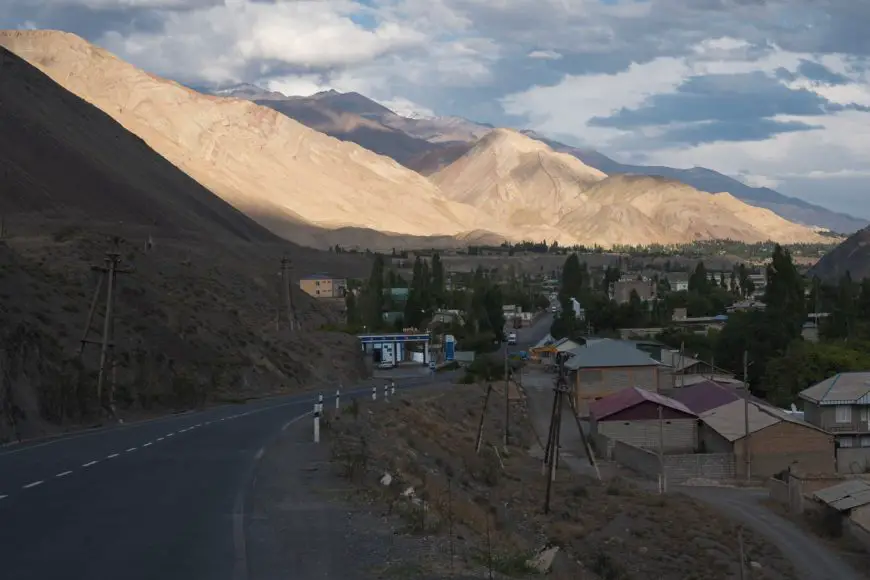 mountain village scenery Pamir mountain village scenery Pamir