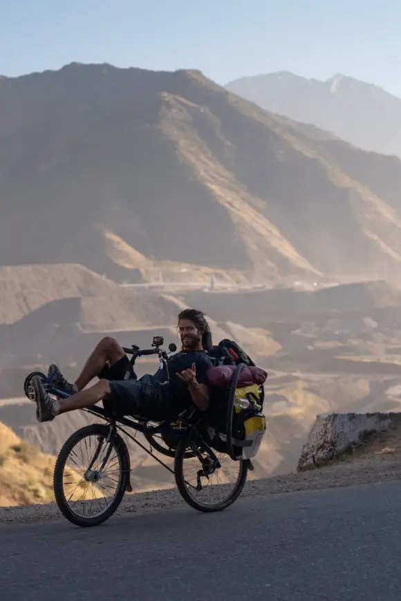 Victor cycling the Pamirs