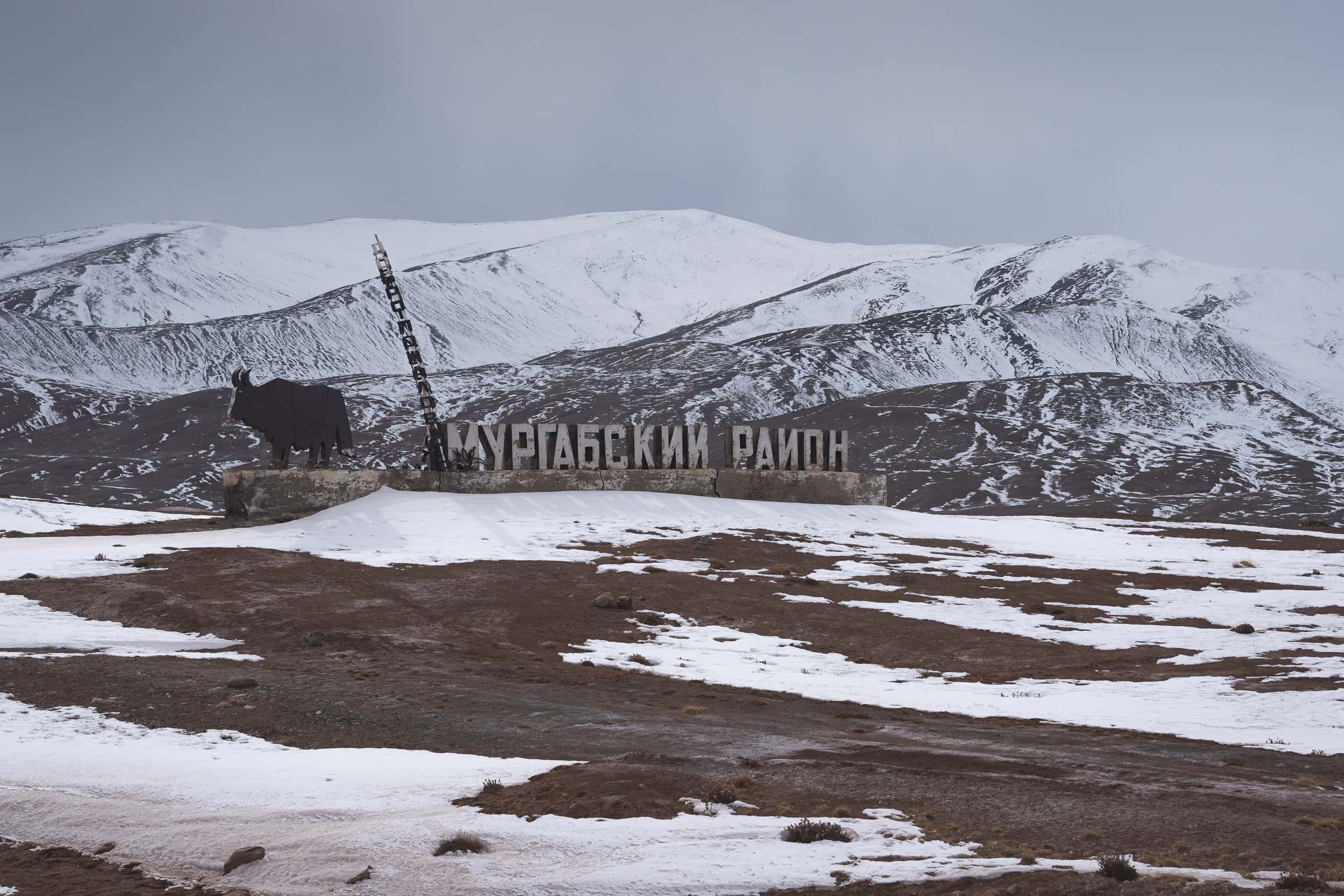 On top of the pass Pamir Highway On top of the pass Pamir Highway