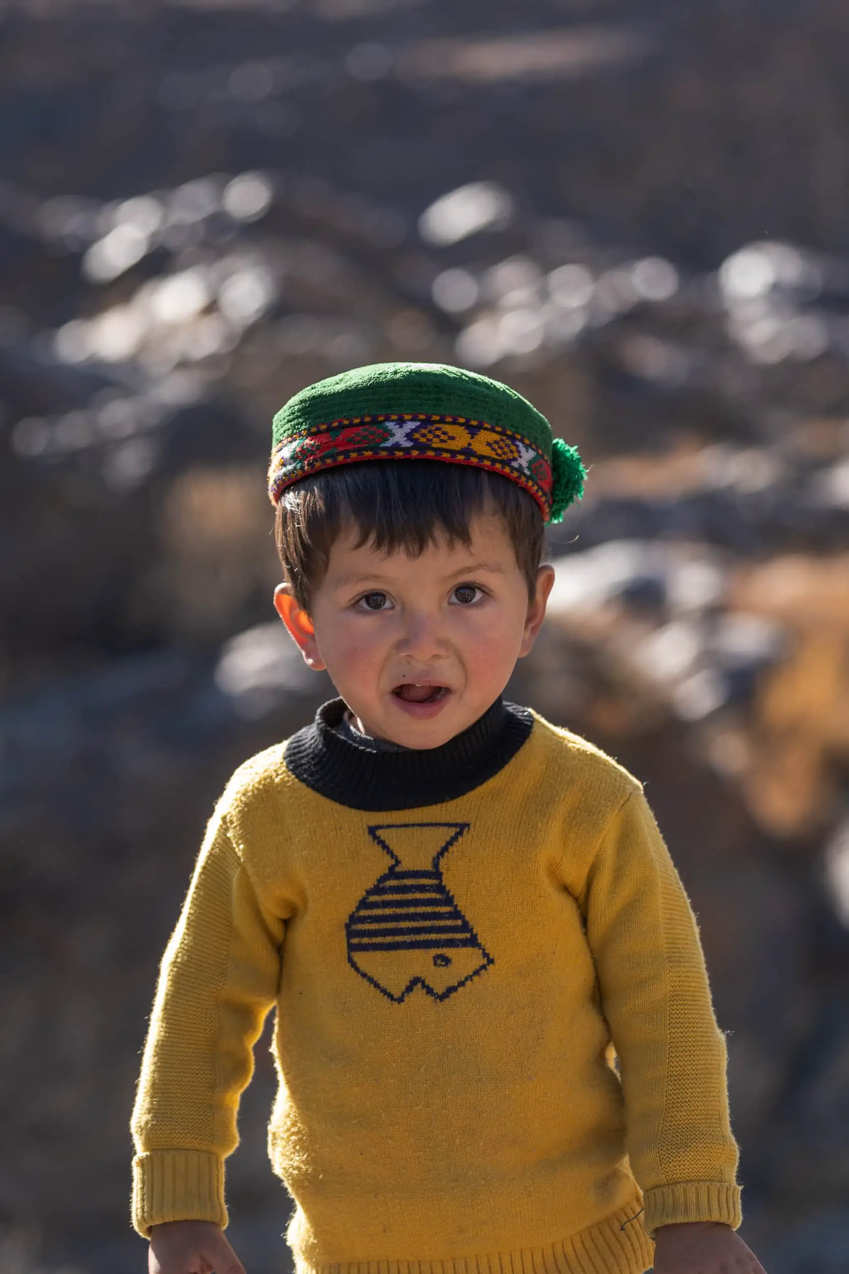 Tadjik boy at the Bartang Valley