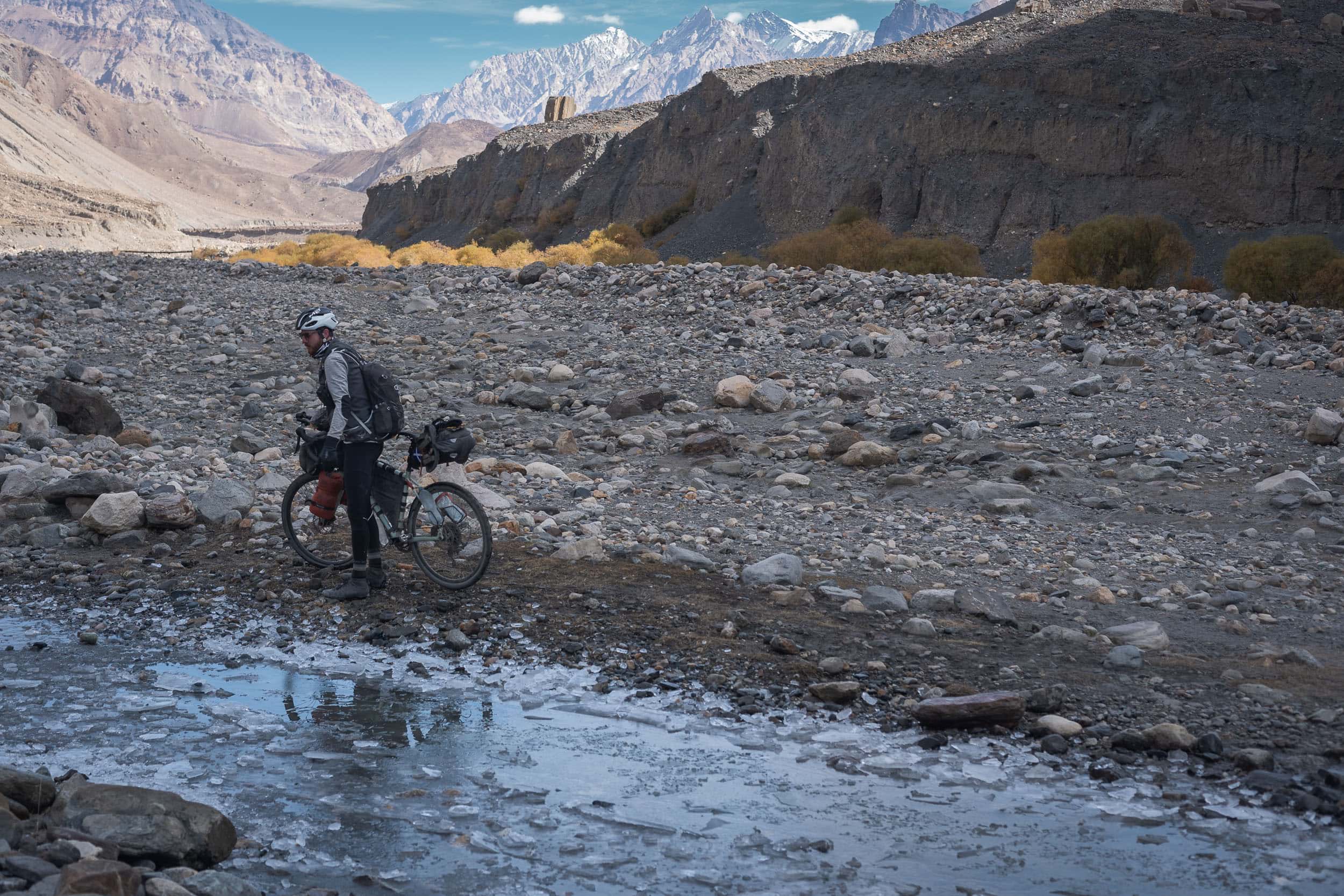 frozen roads Pamir Bartang valley frozen roads Pamir Bartang valley