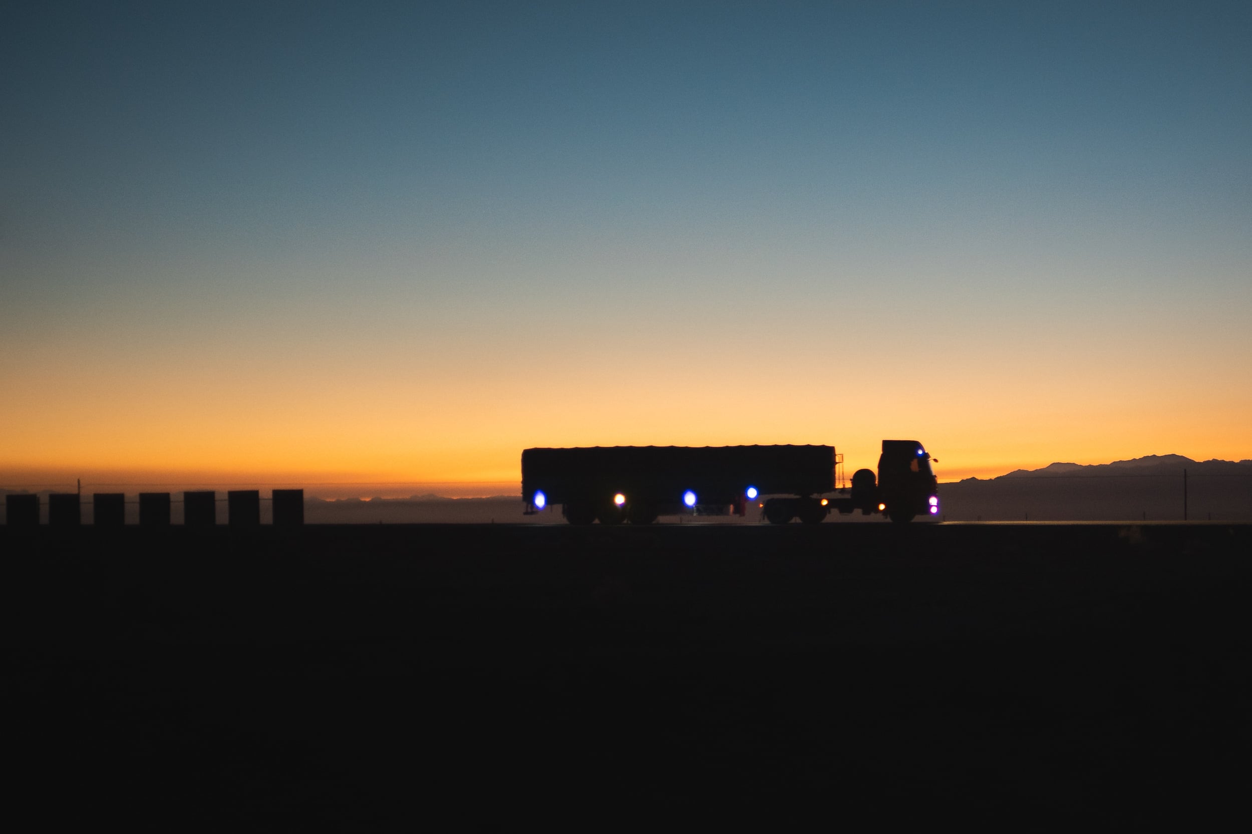 silk road traffic at sunset silk road traffic at sunset