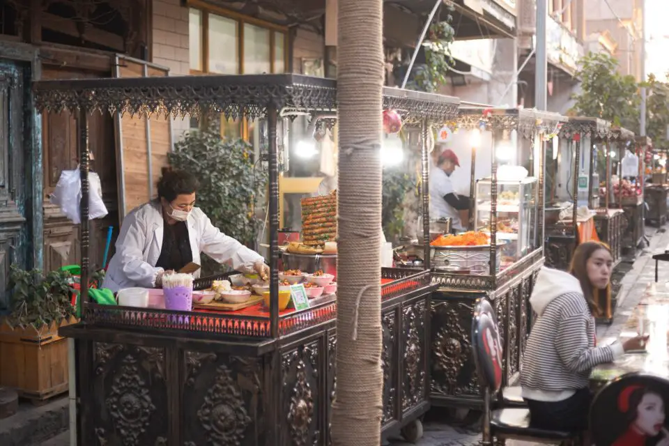 street food vendors Kashgar